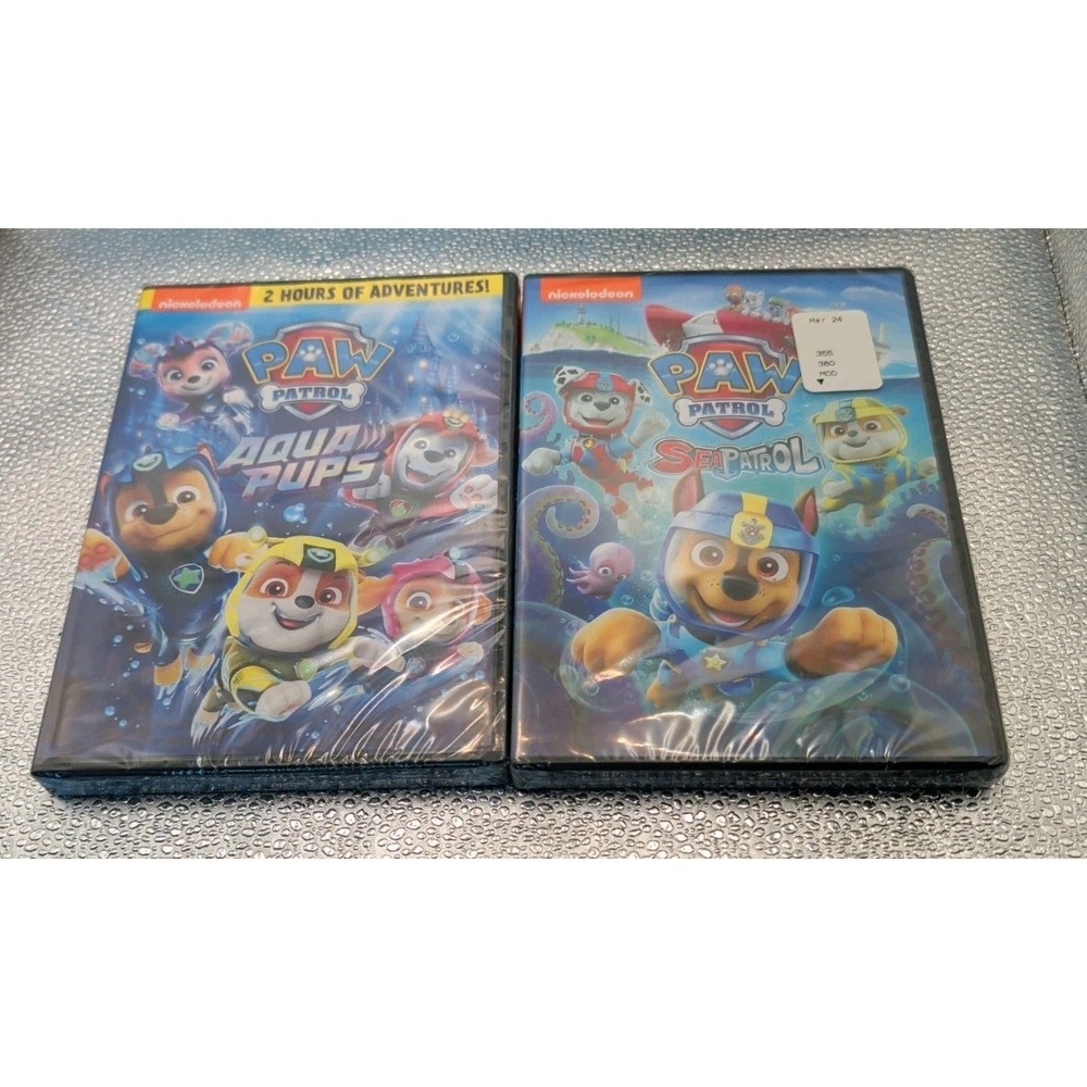 Lot Of 2 PAW Patrol: Aqua Pups & Sea Patrol New Sealed dvds